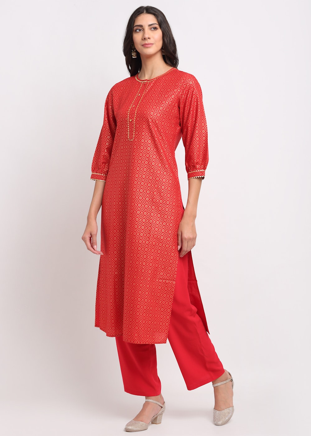 Blanc9 Grid Foil Kurti-B9FV01R