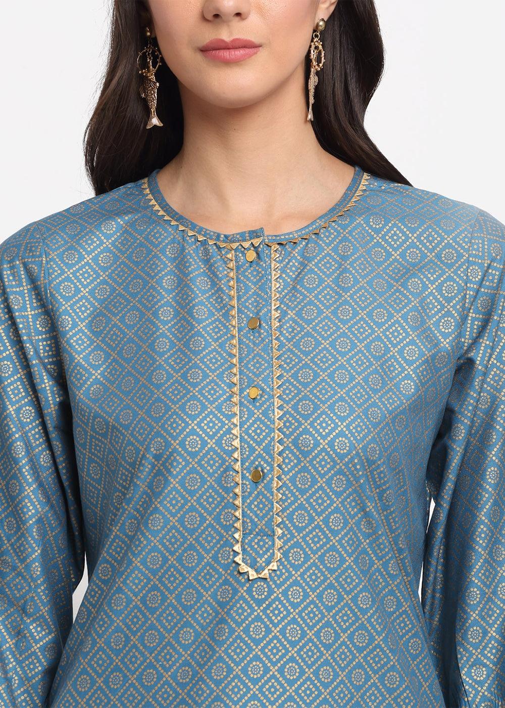 Blanc9 Grid Foil Kurti-B9FV01T