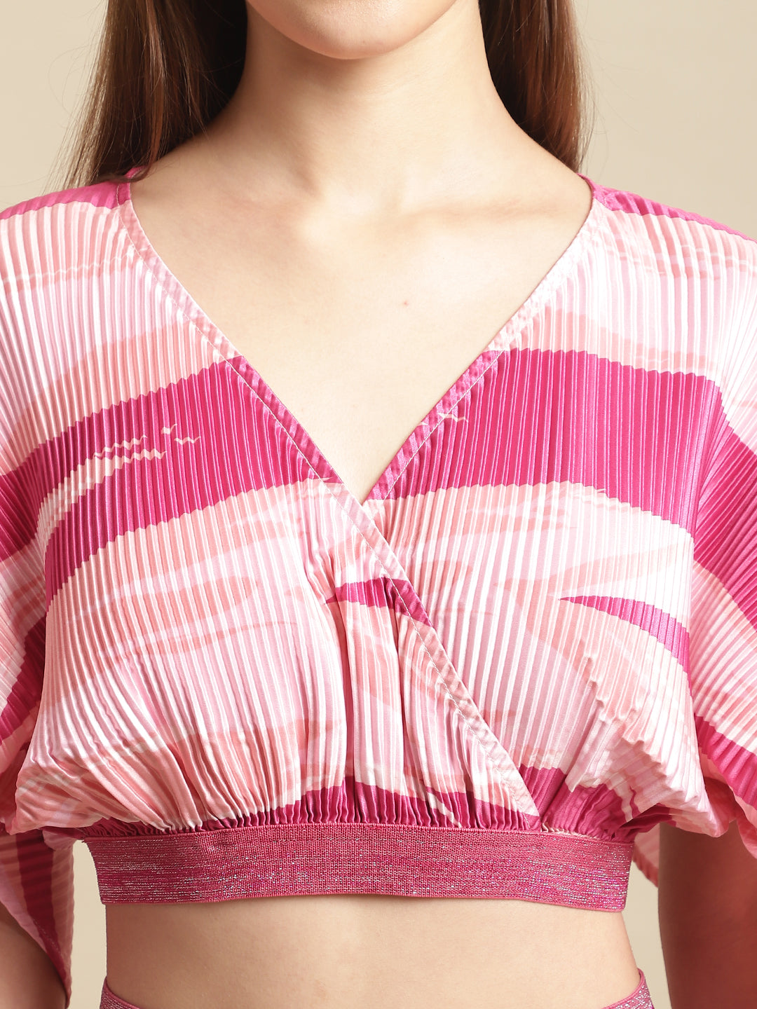 Blanc9 Pink Animal Printed Top With Skirt Co-Ord Set-B9ST99