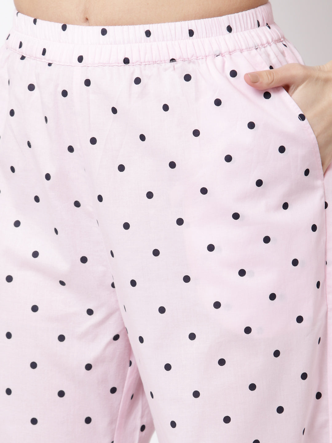 Blanc9 Pink and Black Pyjama Night Suit-B9NW34