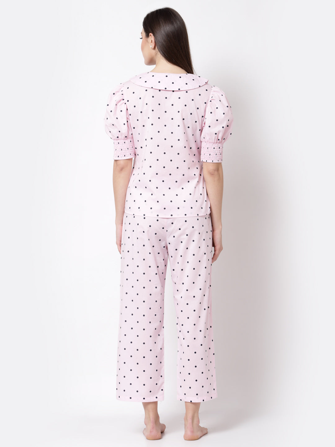 Blanc9 Pink and Black Pyjama Night Suit-B9NW34