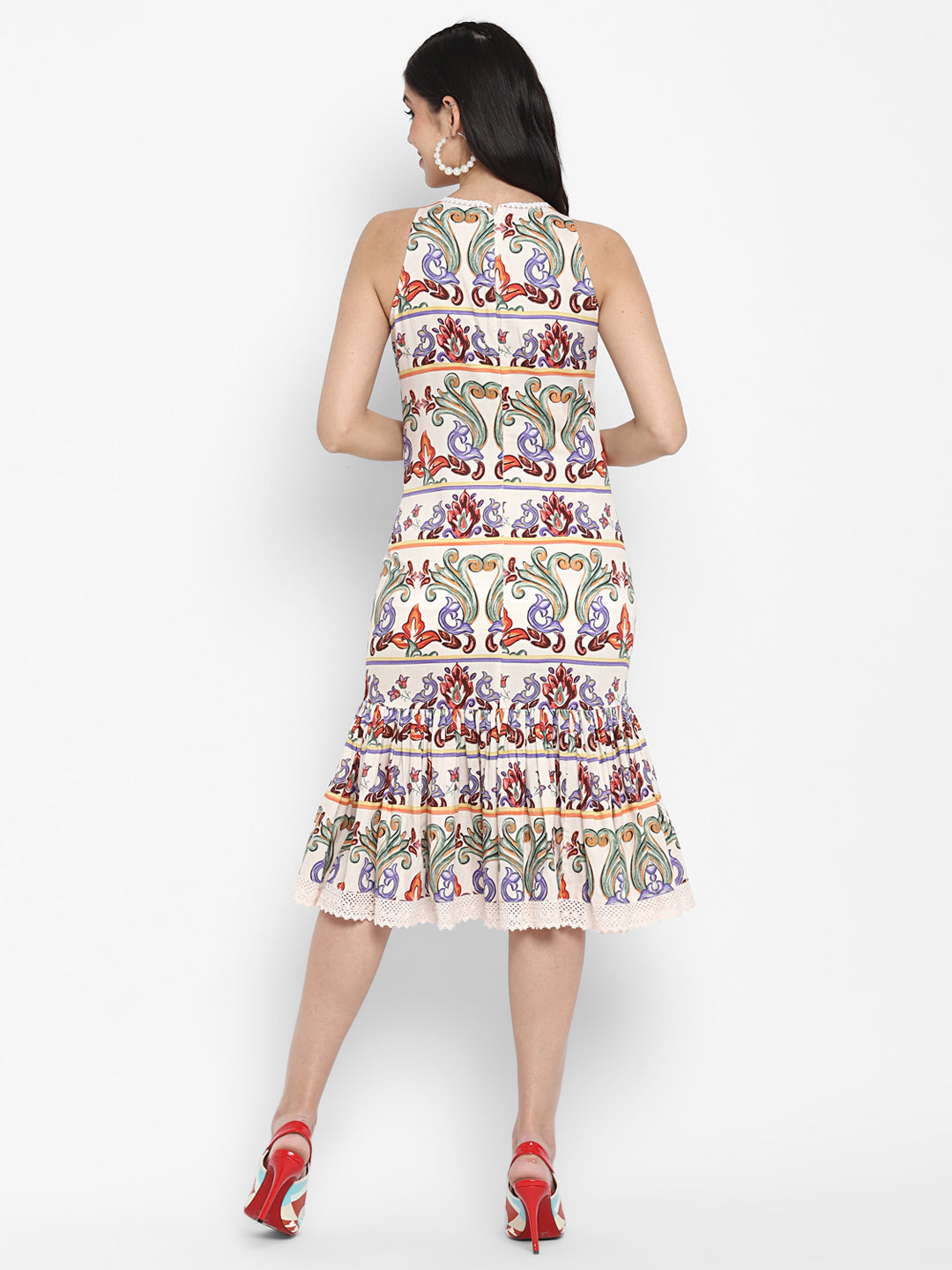 Blanc9 Tile Sleeveless Printed Dress