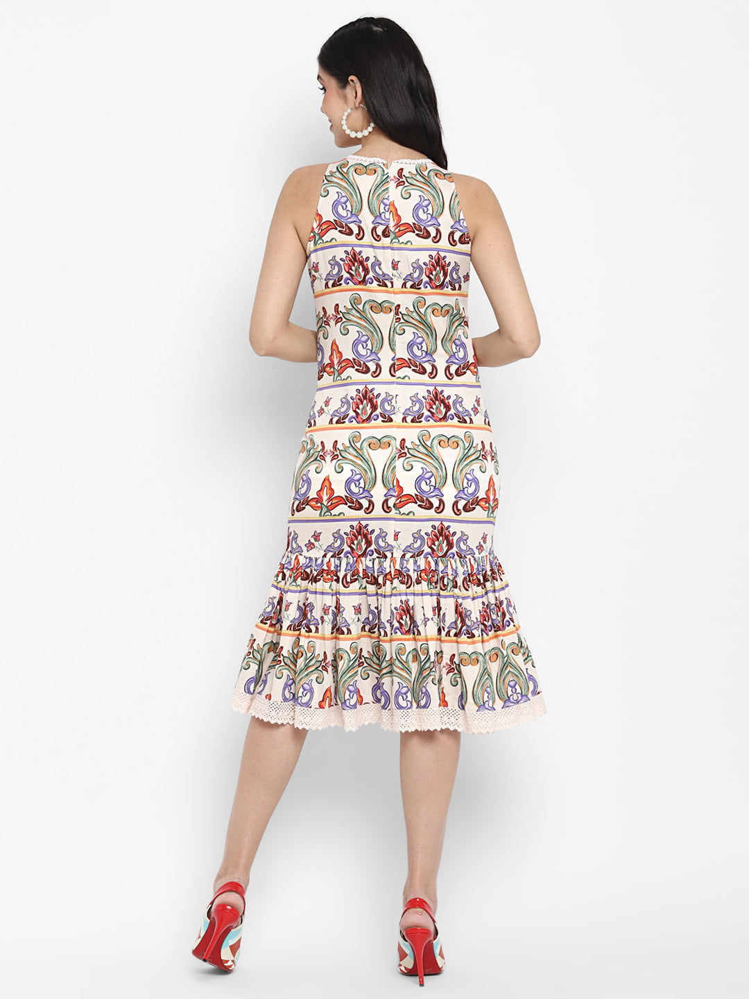 Blanc9 Tile Sleeveless Printed Dress-B9DR31