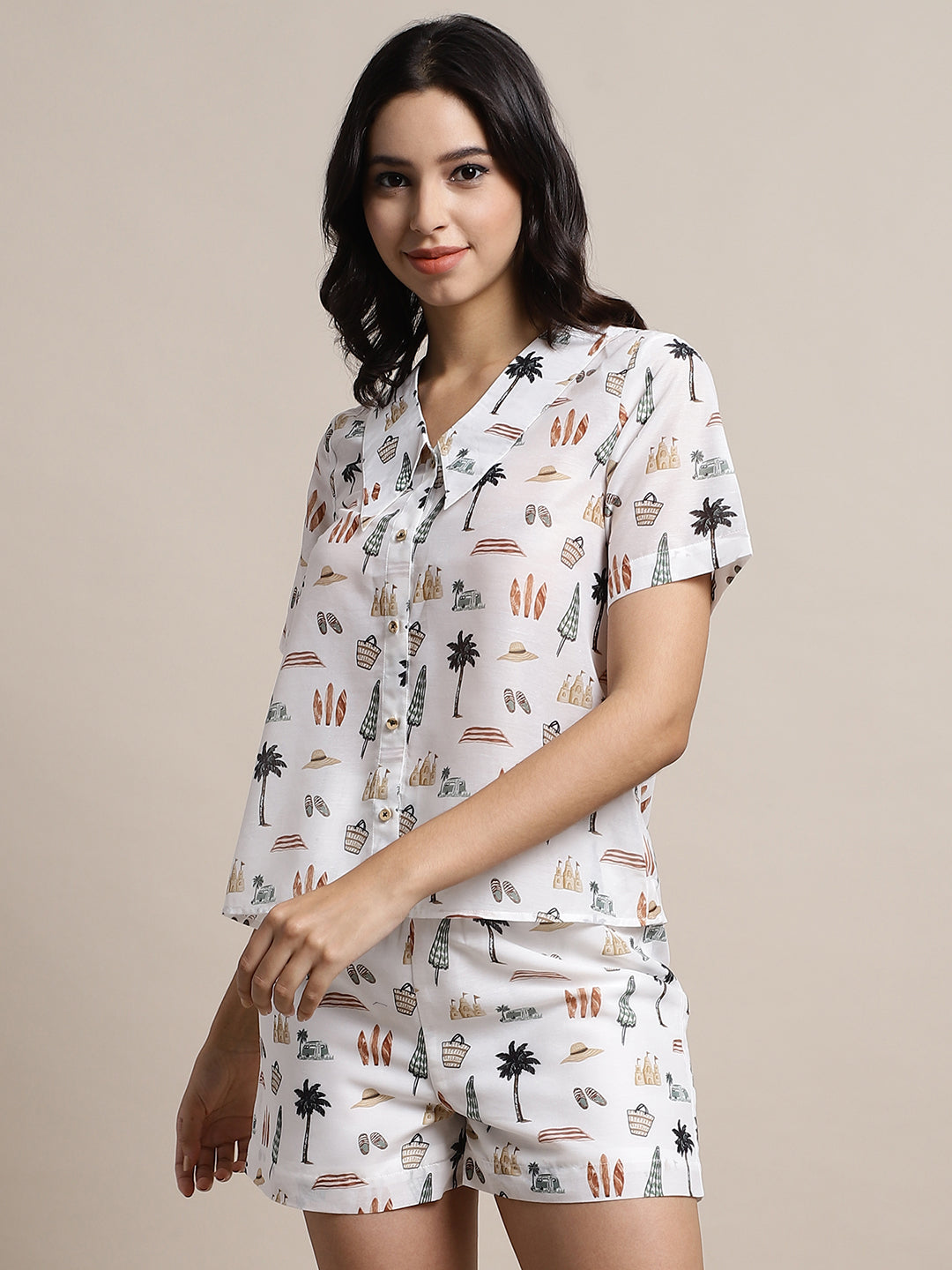 Blanc9 Vacation Printed Short Lounge Wear-B9NW87 (2)
