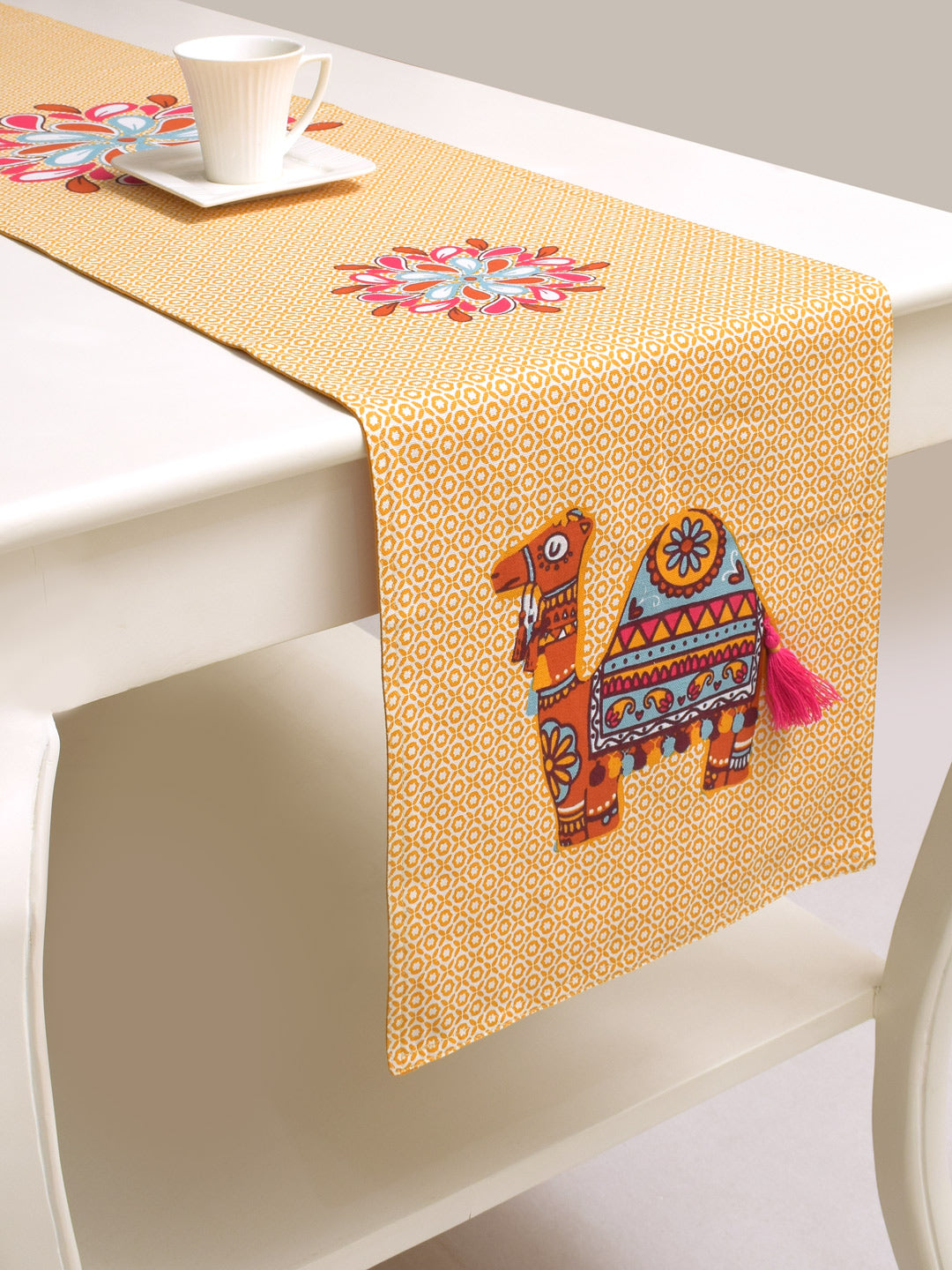 Blanc9 Vivid Cotton Printed Table Runner-B9TR34