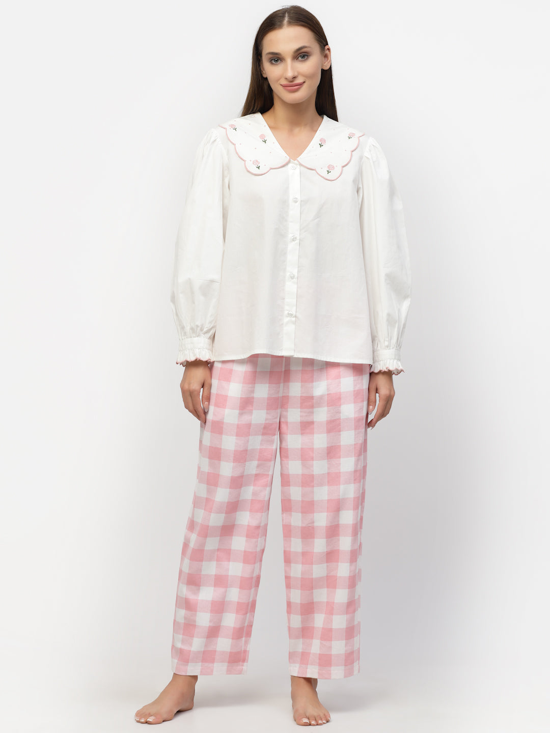 Pink 2025 check pyjamas