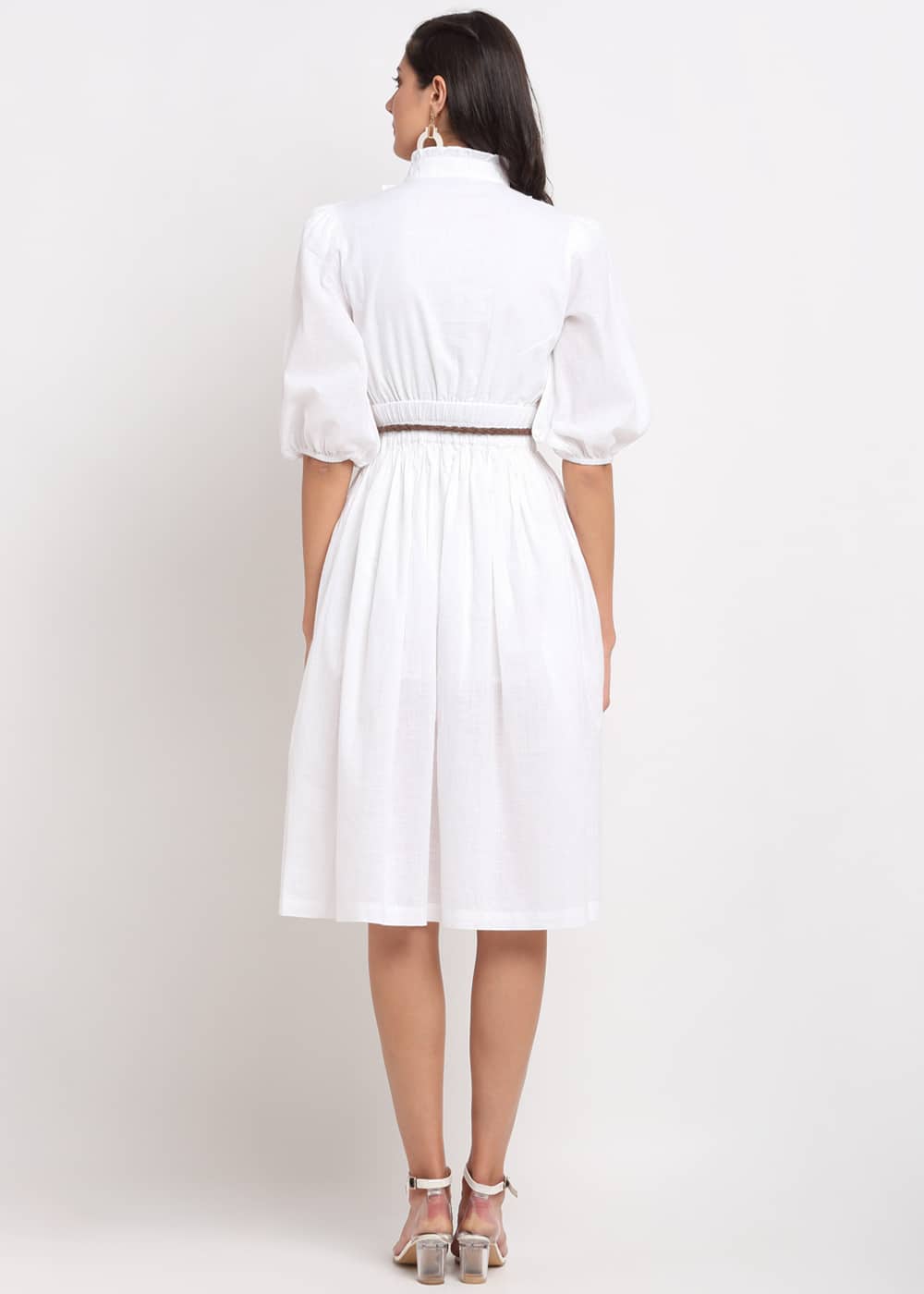 Blanc9 White knee length Dress