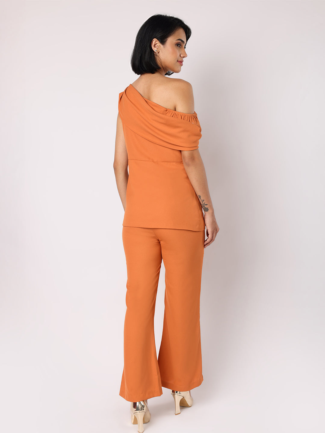 Blanc9 Women One- Shoulder Top With Trousers
