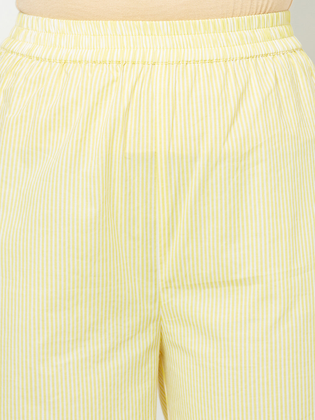 Blanc9 Yellow One Side Frilled Pyjama Set-B9NW28