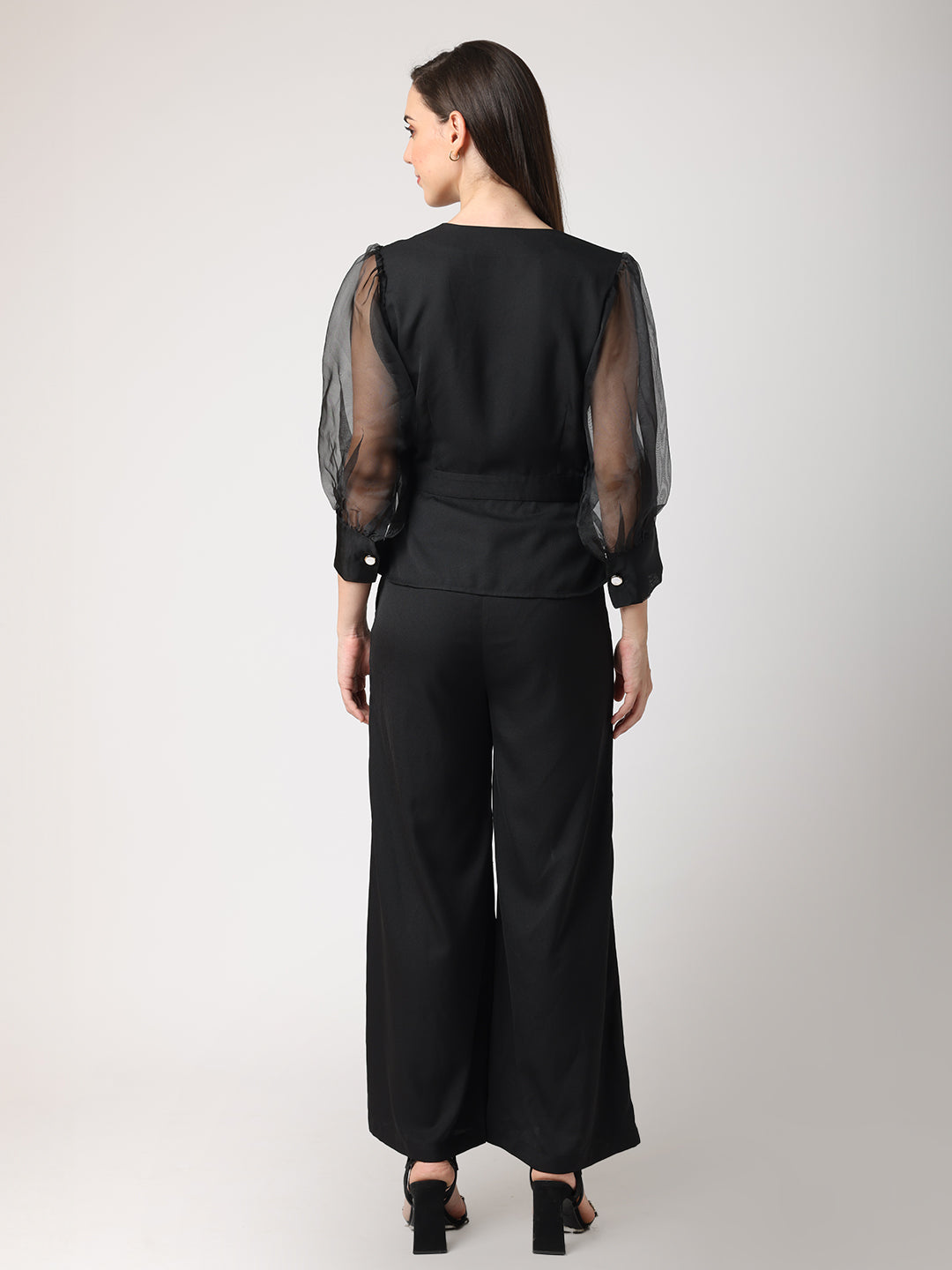 Blanc9BlackDoubleBreastedOrganzaSleevesTop_TrouserCo-OrdSet-1