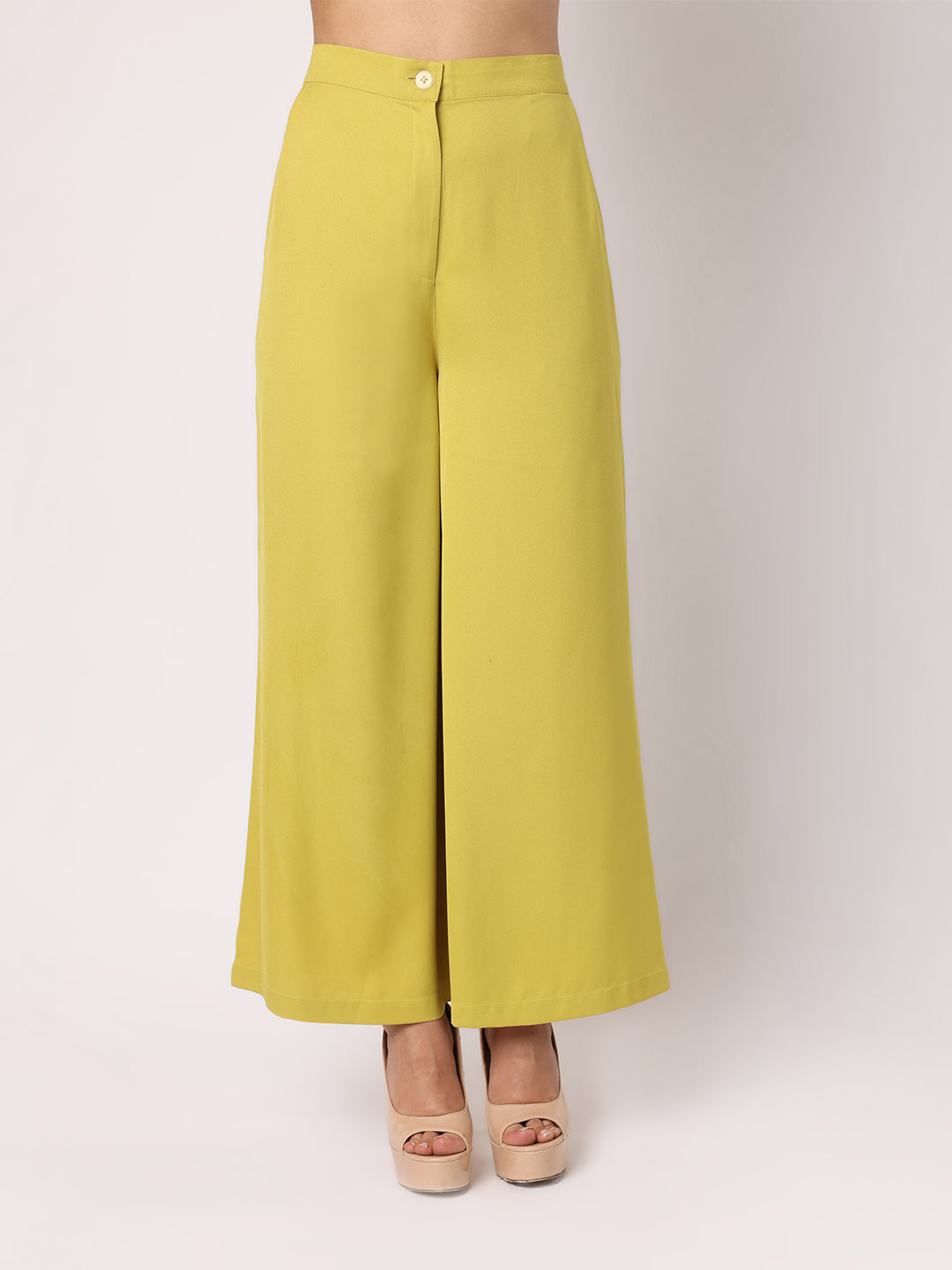 Blanc9 Women Lime Green Waist Coat With Trousers
