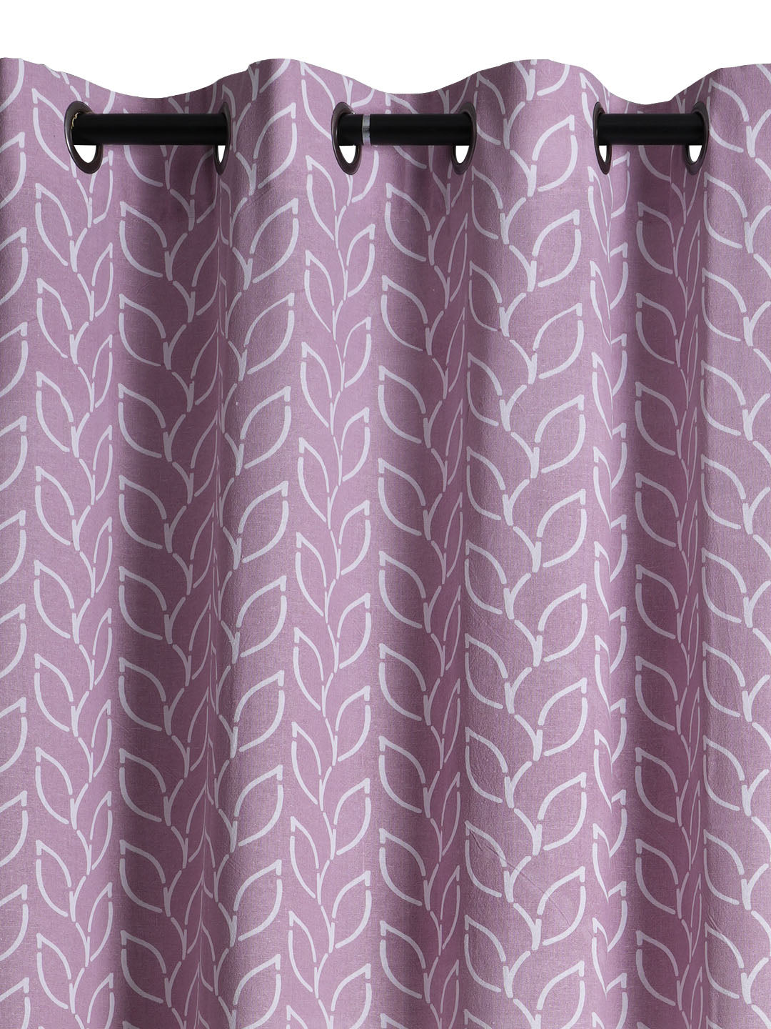 Branchlet Lilac Polyester Cotton Printed Curtain