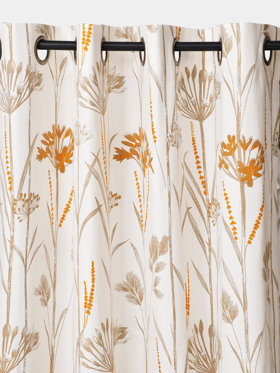 Daisy Beige Cotton Long Door Curtain