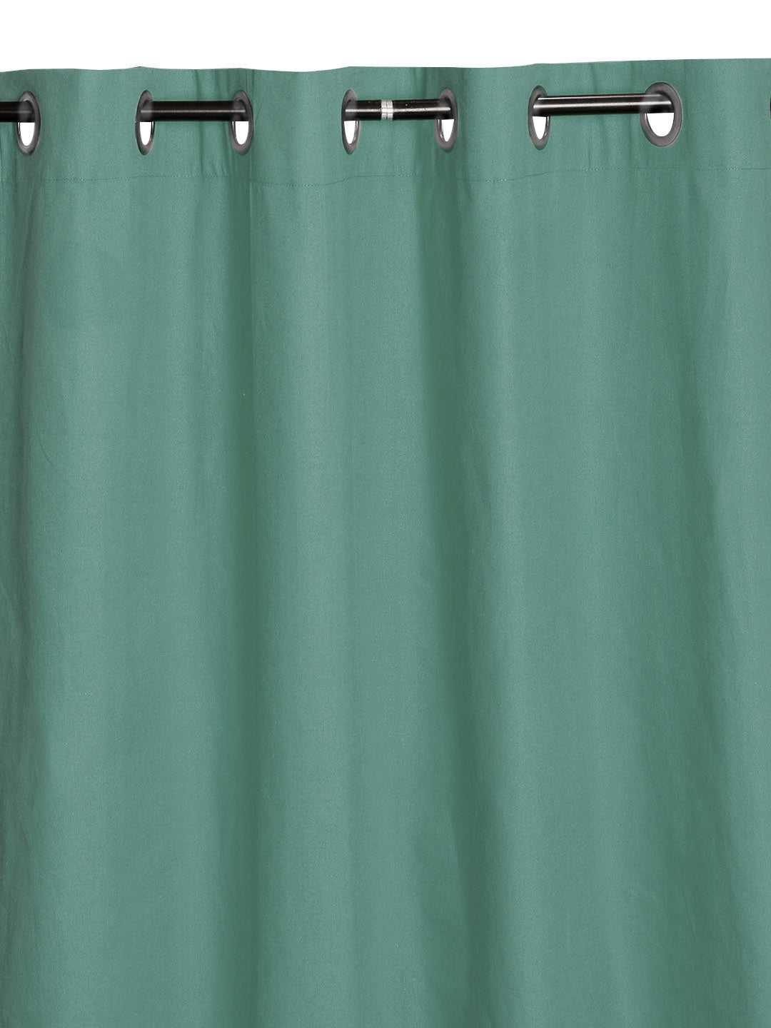 Blanc9 Set Of 2 Green 7Ft. Cotton Curtain