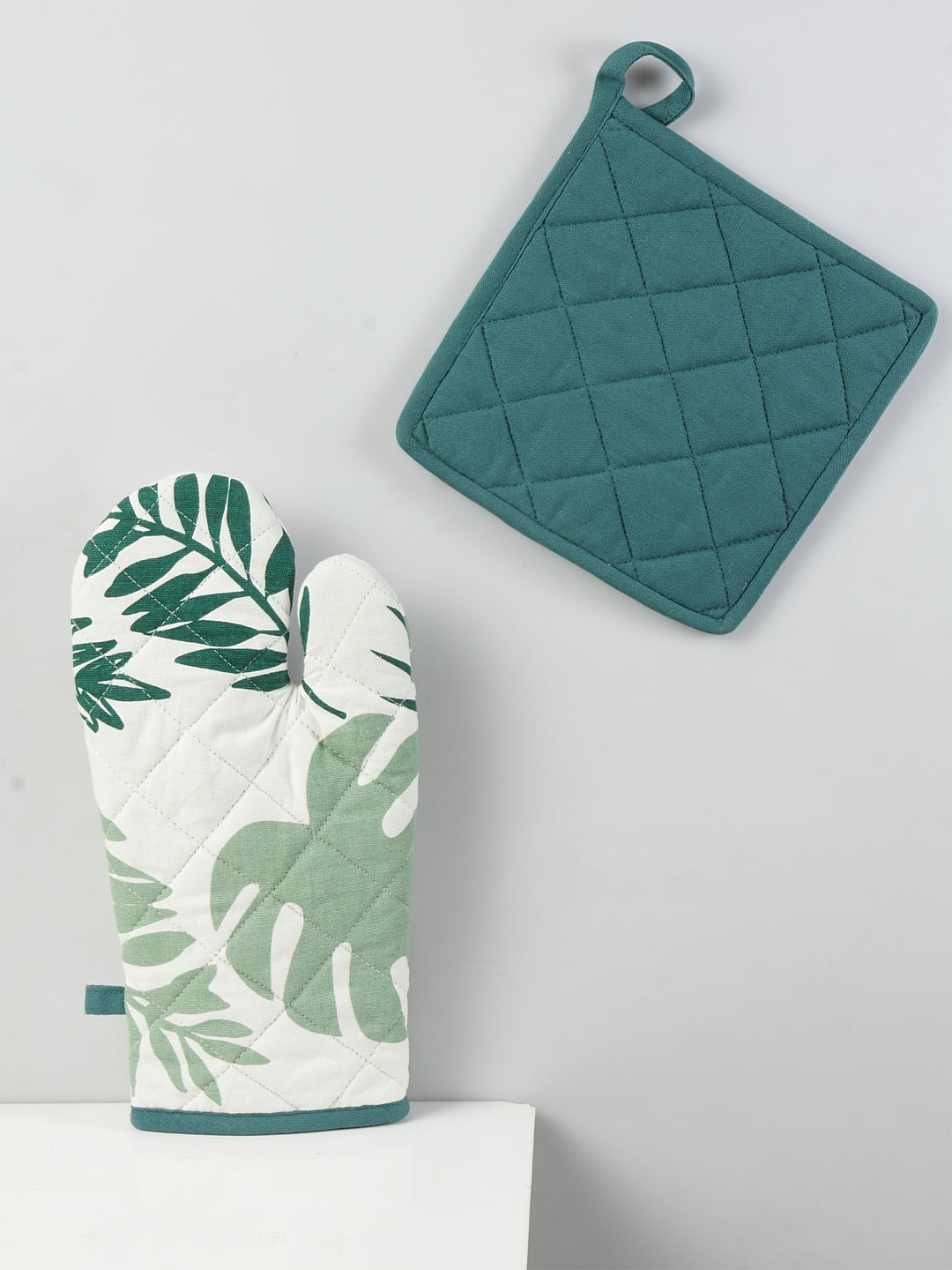 Blanc9 Tropical Fresh- Set of Printed Oven Mitt & Potholder