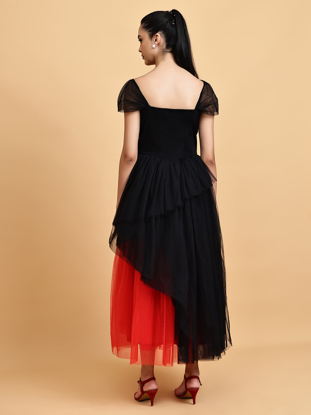 Dual Color Tulle Convertible Dress & Skirt