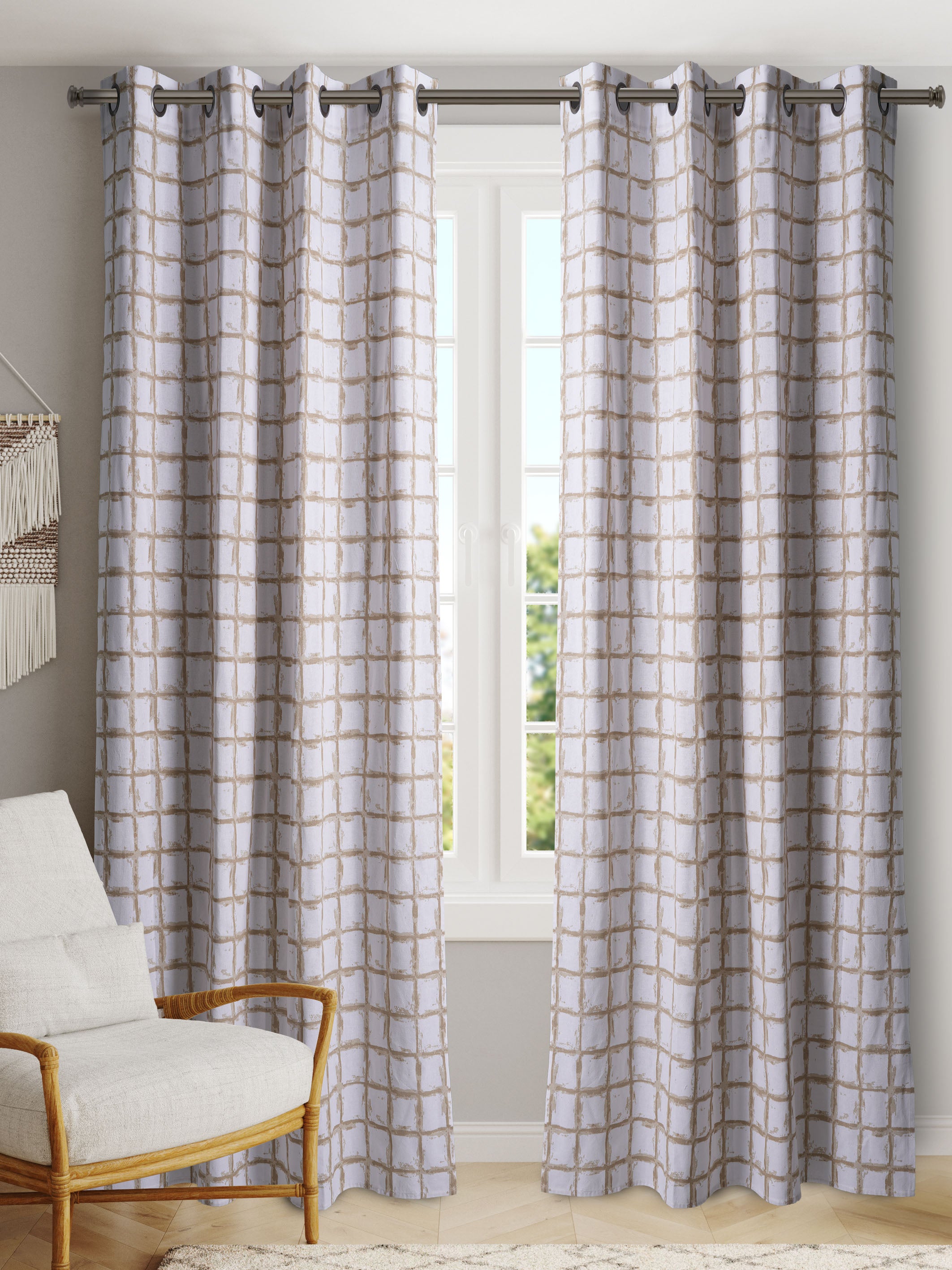 Mesh Polyester Cotton Printed Curtain