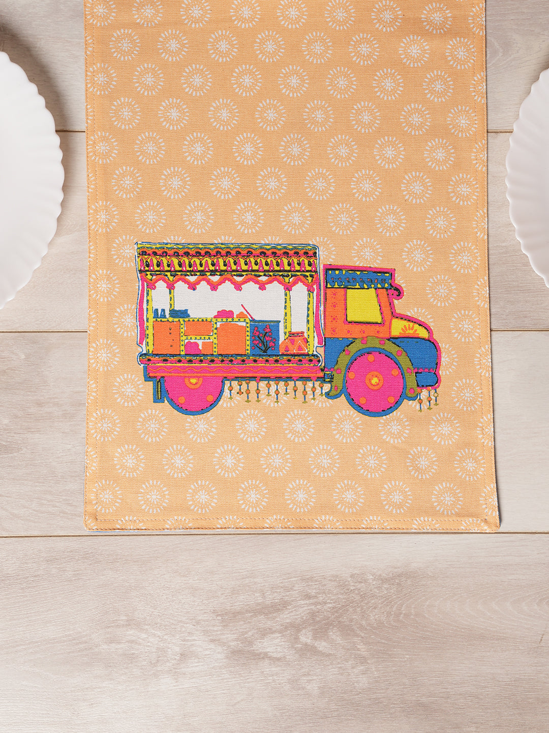 Rangeela Truck Cotton Printed 4/6 Seater Table Runner