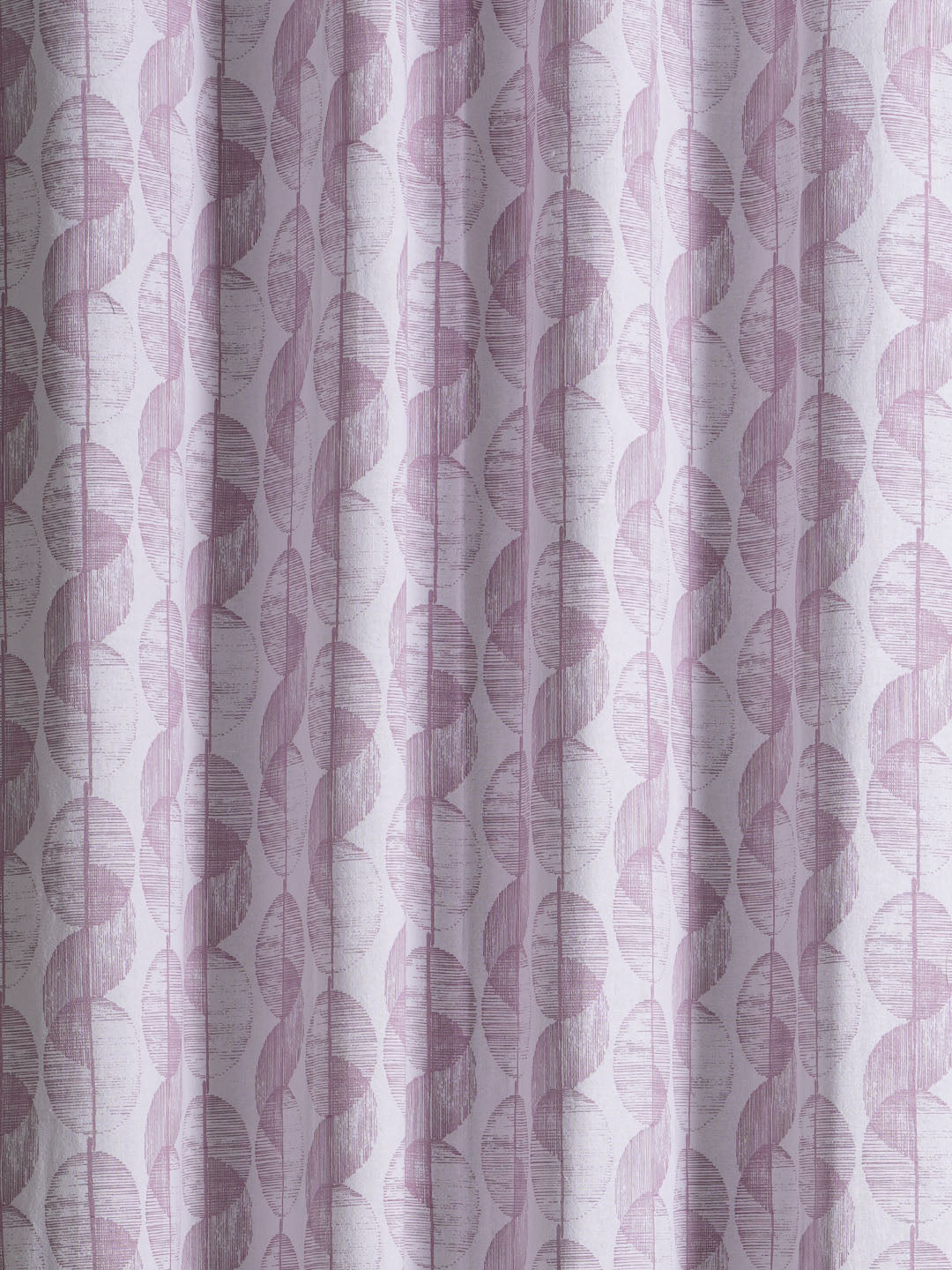 SwirlLilacPolyesterCottonPrintedCurtain