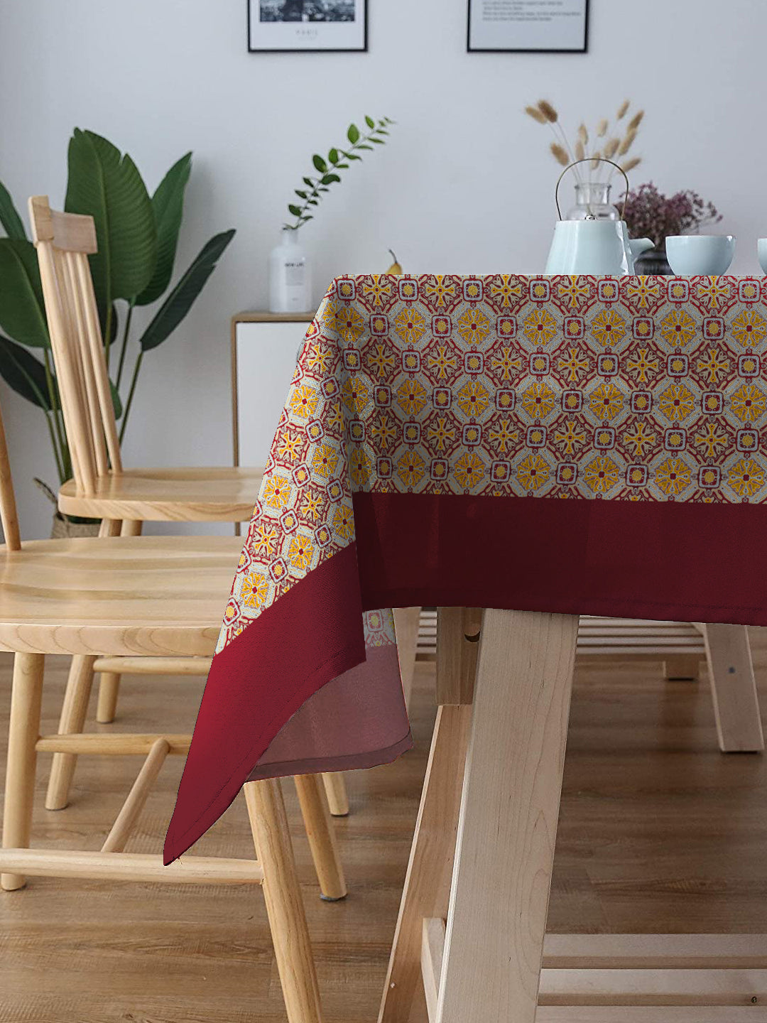 Ajrakh Tablecloth 6/8 Seater Cotton Tablecloth
