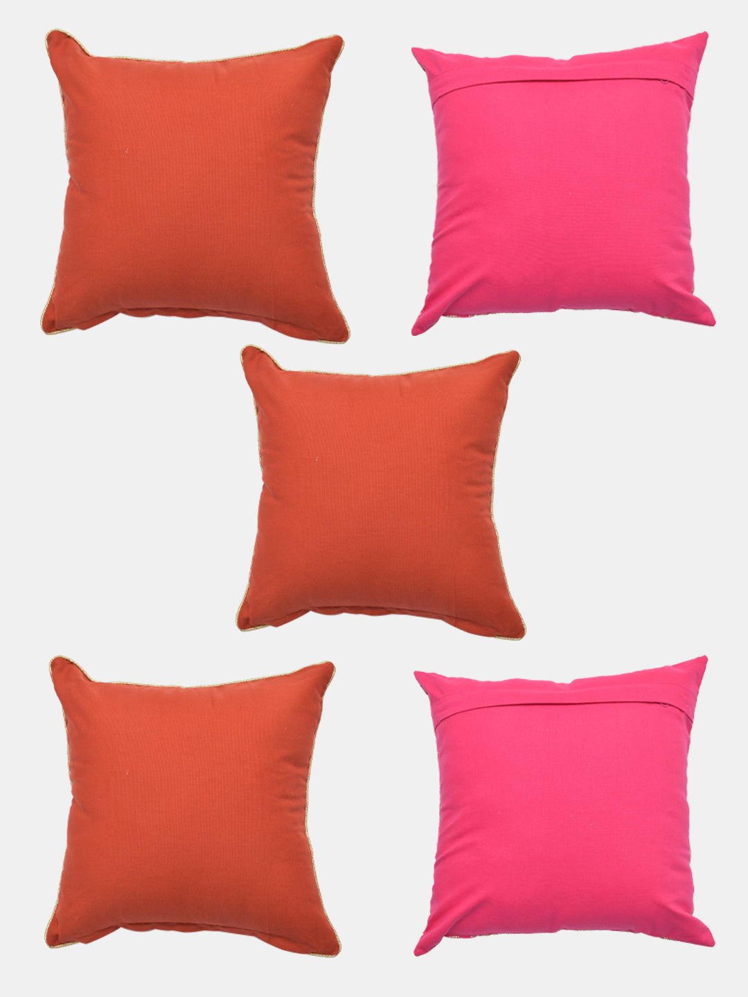 Blanc9 Set of 5 Surkh Collection Cotton 30x50cm & 40x40cm Cushion Covers