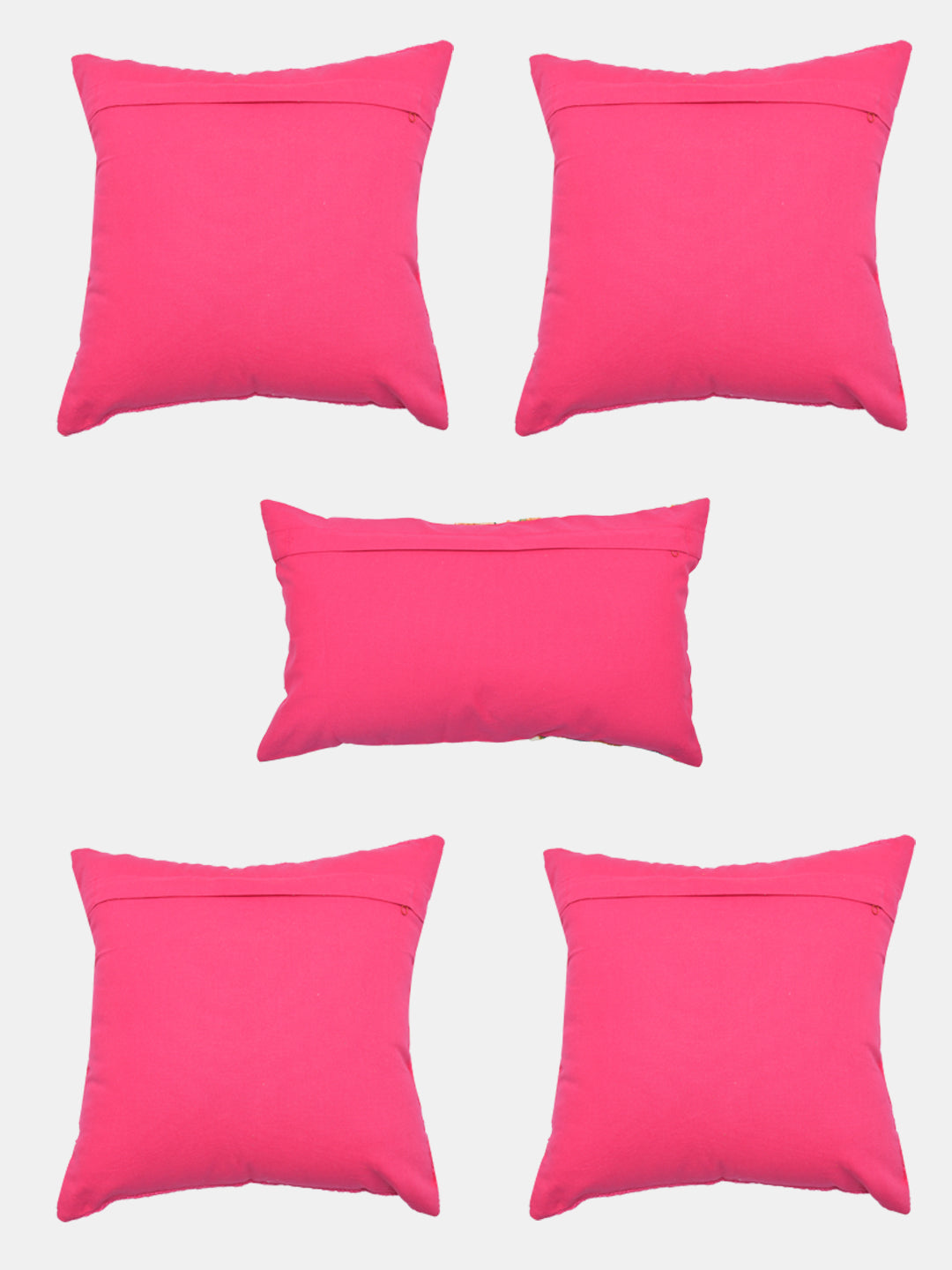 Blanc9 Set of 5 Poppy Queen Cotton 30x50cm & 40x40cm Cushion Covers