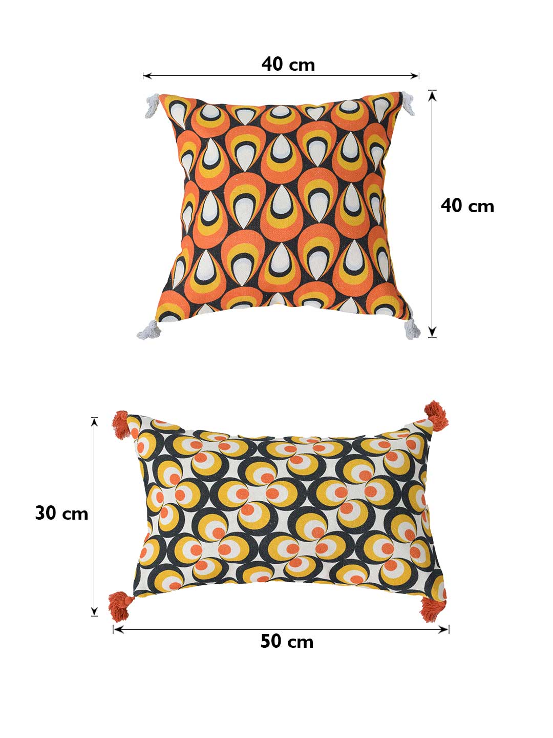 Blanc9 Set of 5 Chicago Square 40X40CM & Rectangle 30X50CM Cotton Cushion Covers
