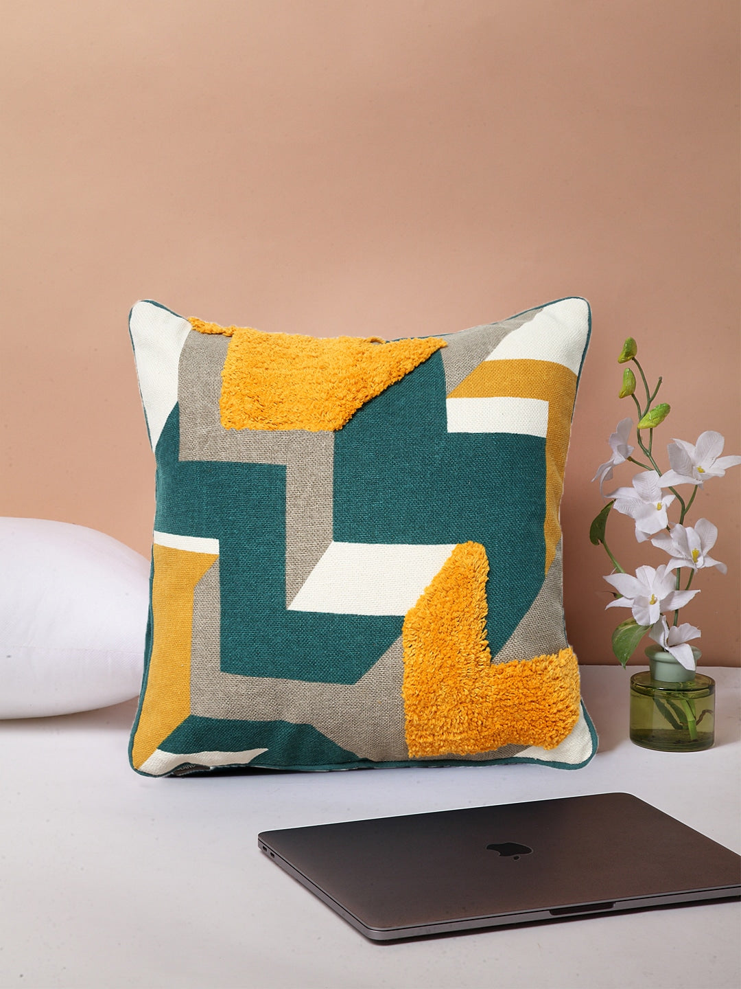 Abstract Geo Tufted Cushion Cover