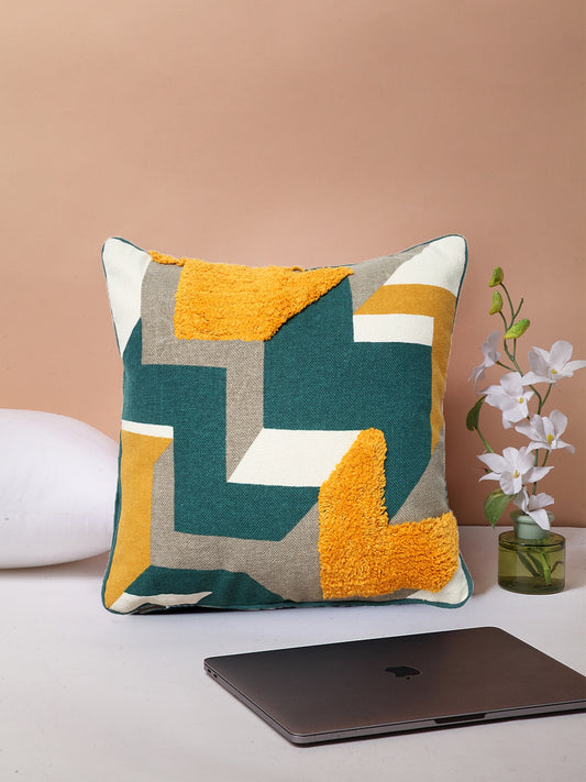 Abstract Geo Tufted Cushion Cover