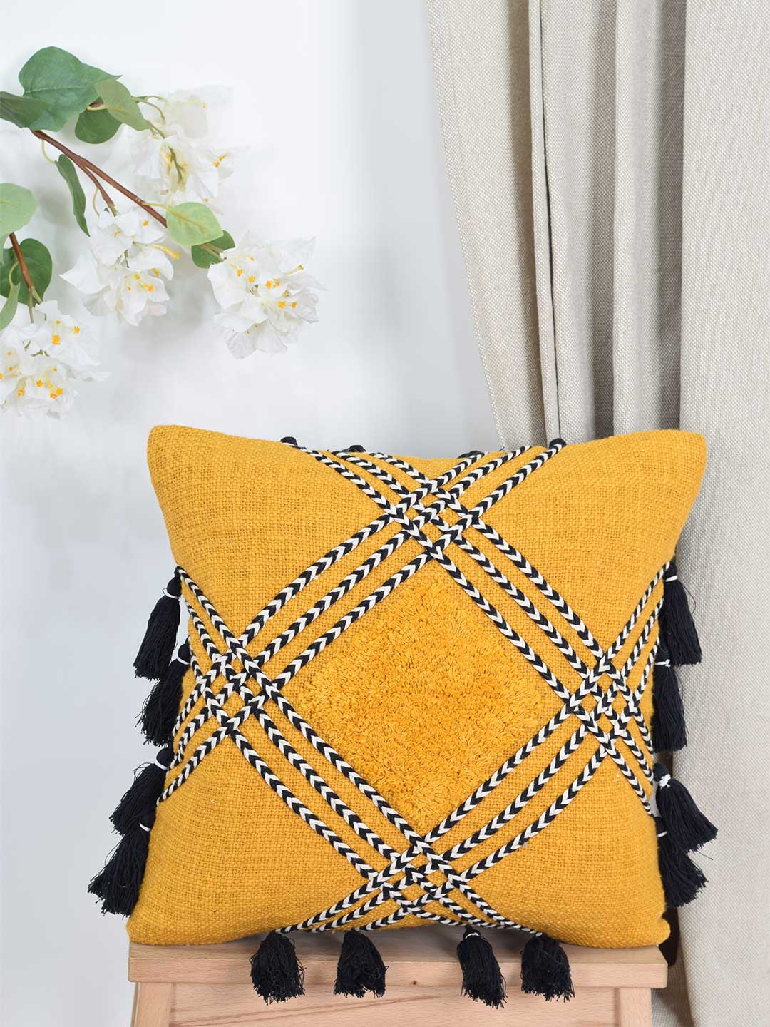 Blanc9 Chopad Dori Embroidered Cushion Cover