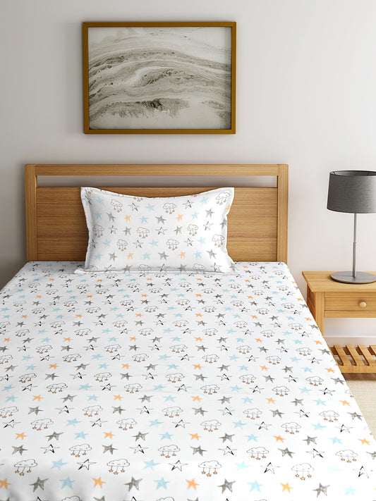 Starry Nights Kids Bedsheet with Pillow Case