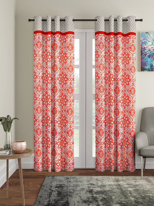 Set of 2 Long Door Arabesque Curtain
