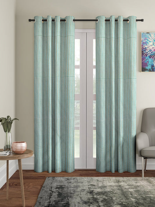 Set of 2 Long Door Art Deco Curtain