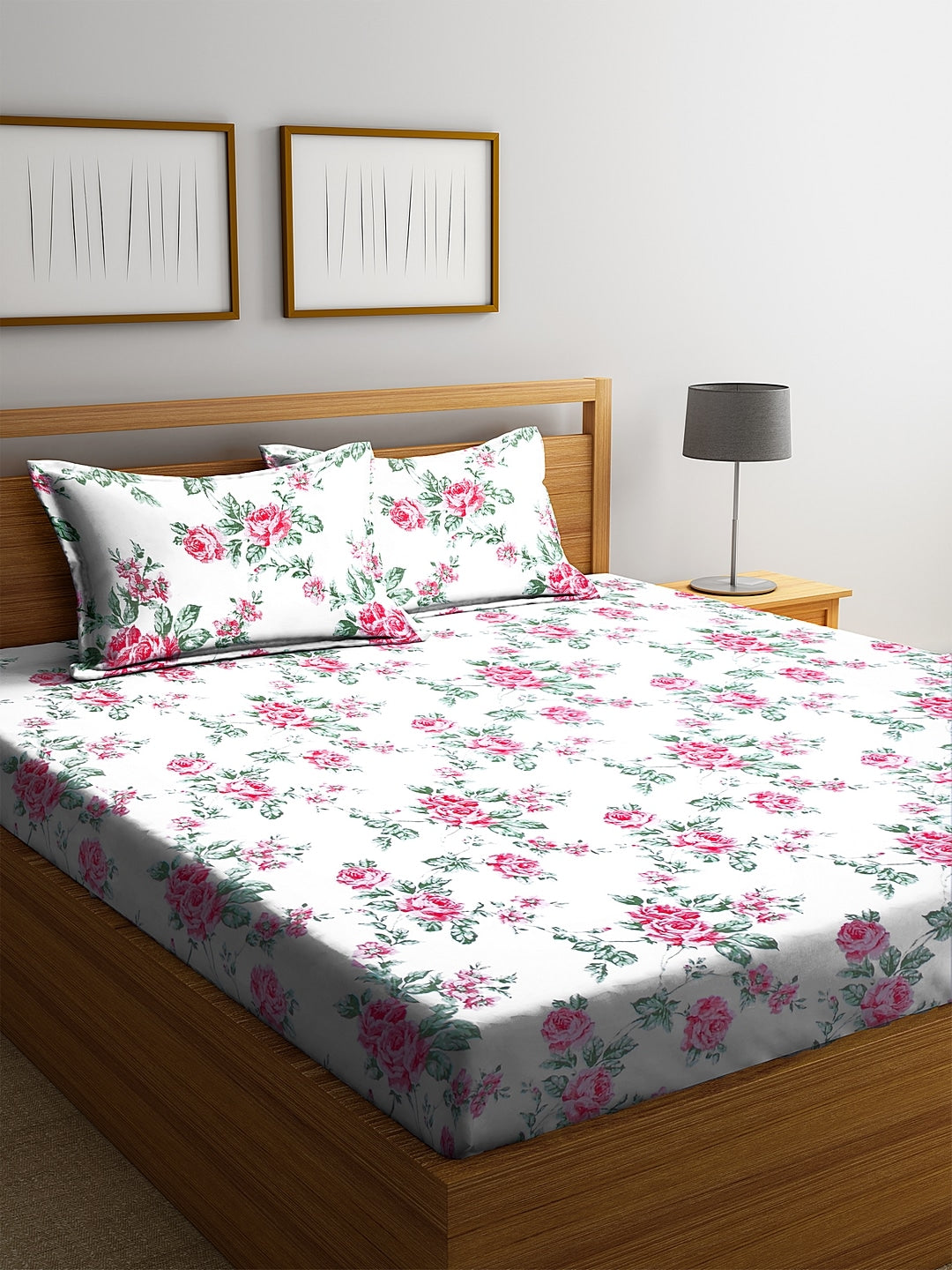 Blanc9 Rosa Bedsheet with Pillow Cases