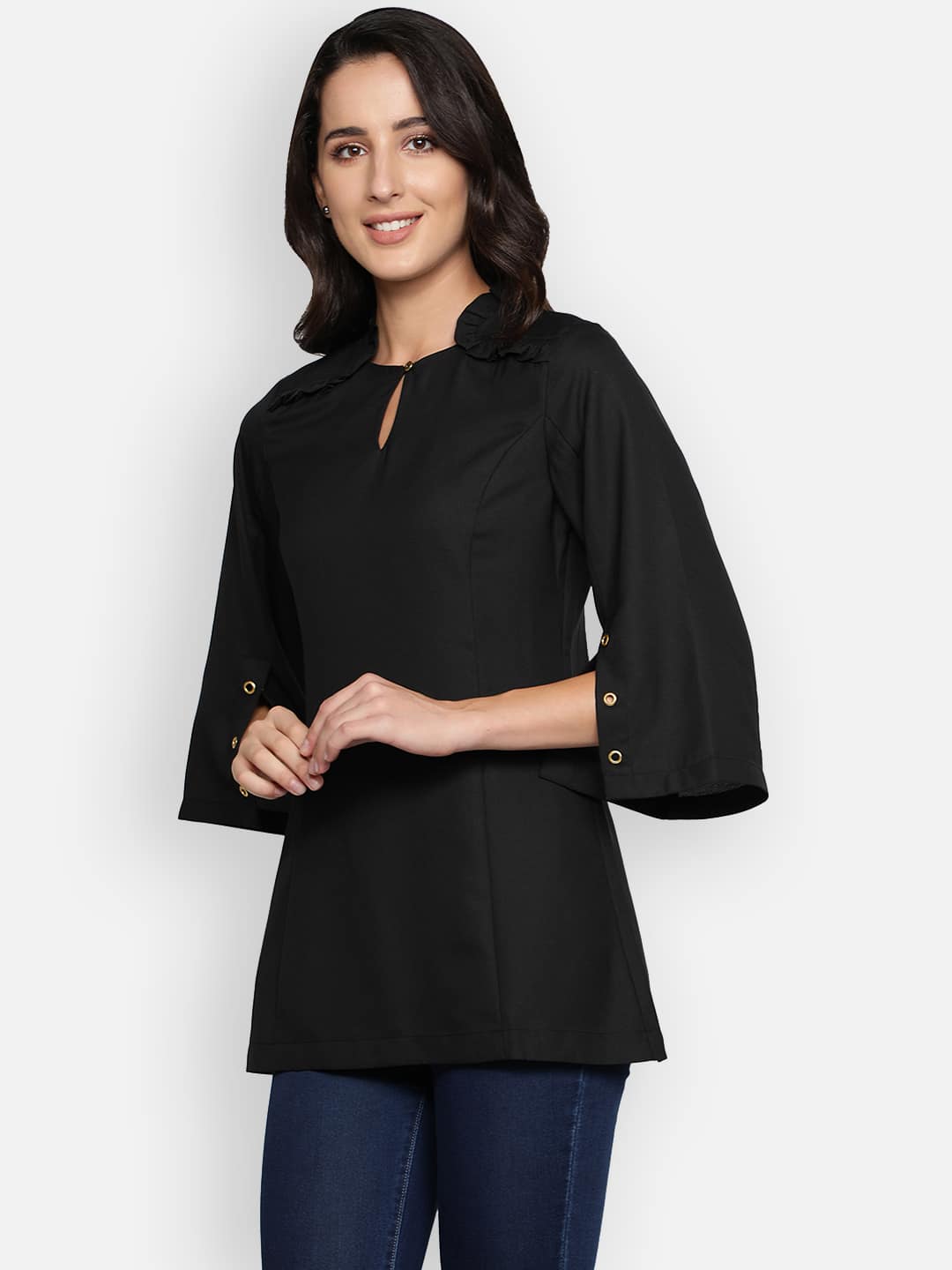 Blanc9 Eyelet Black Tunic