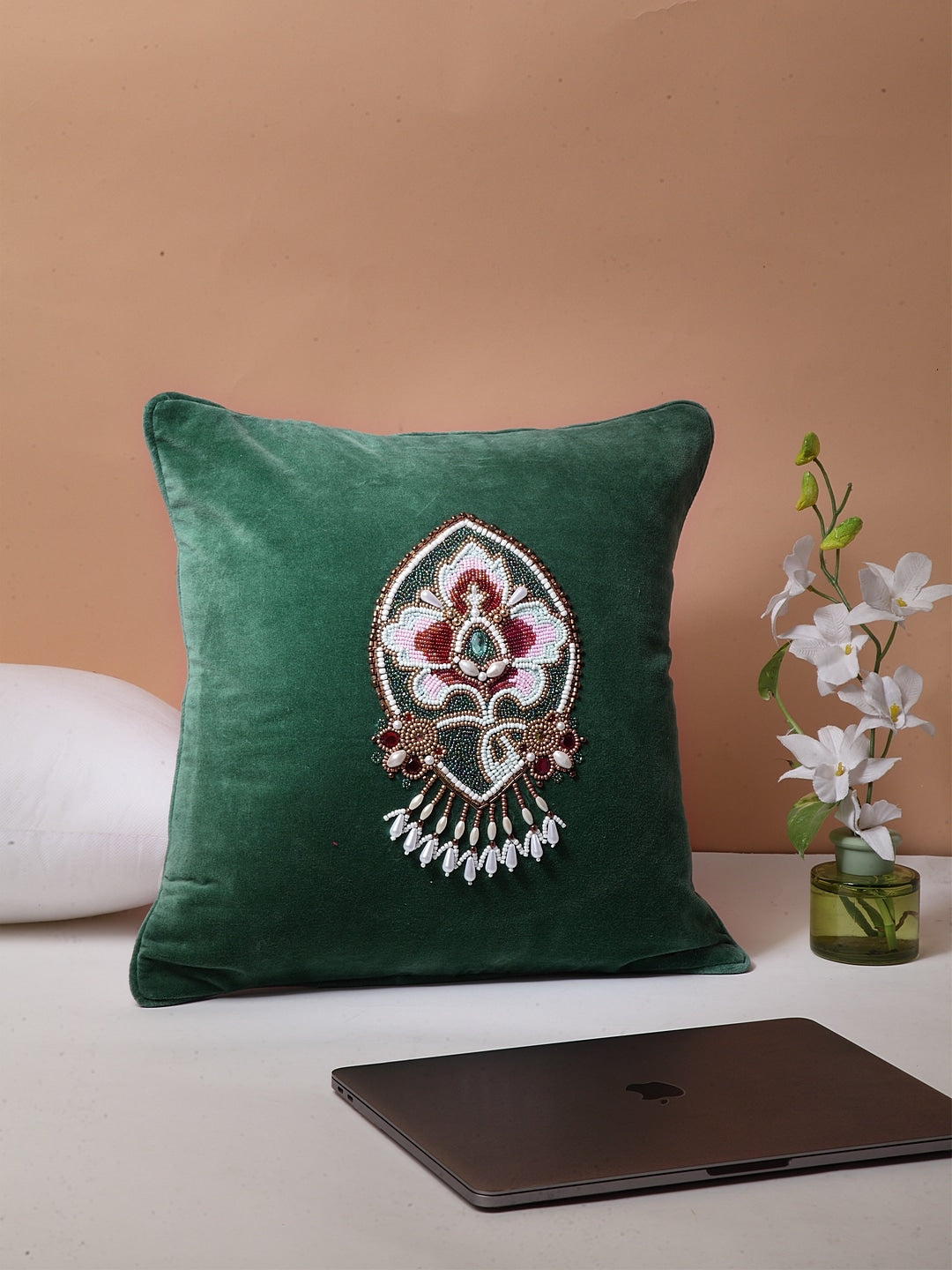 Chandelier Embroidered Cushion Cover