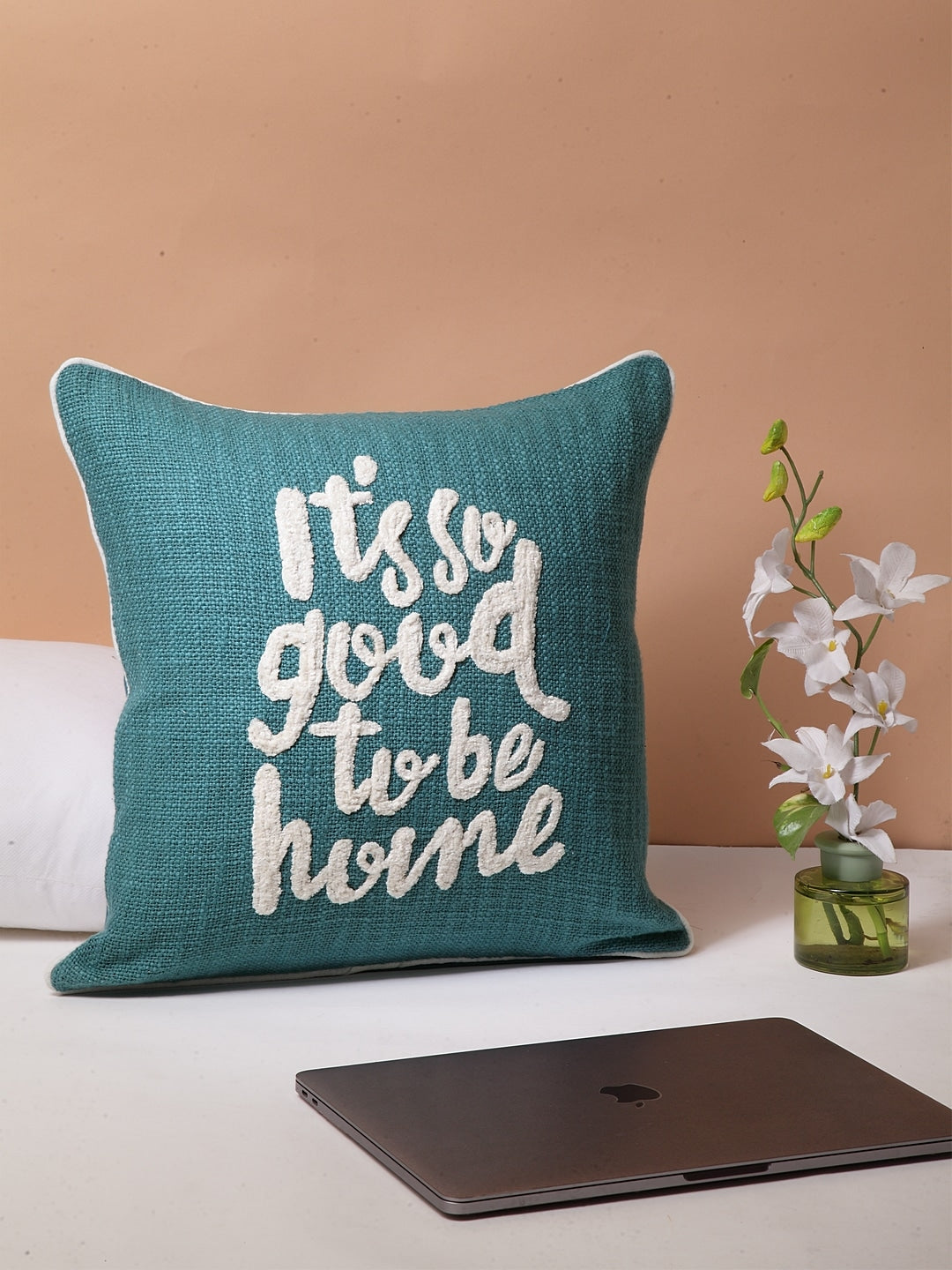 Good To Be Home Embroidered Cushion Cover