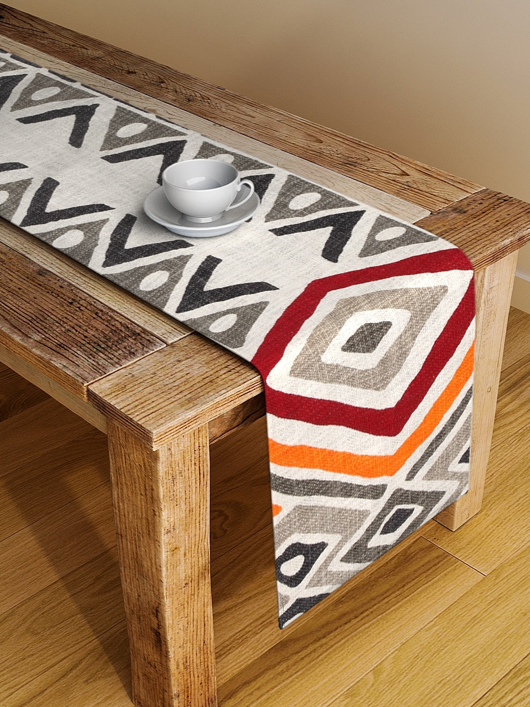 Blanc9 Native Weave 4/6 Seater Cotton Printed Table Runner