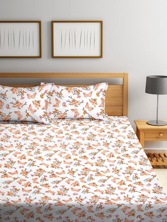 Butterfly Garden Bedsheet with Pillow Cases