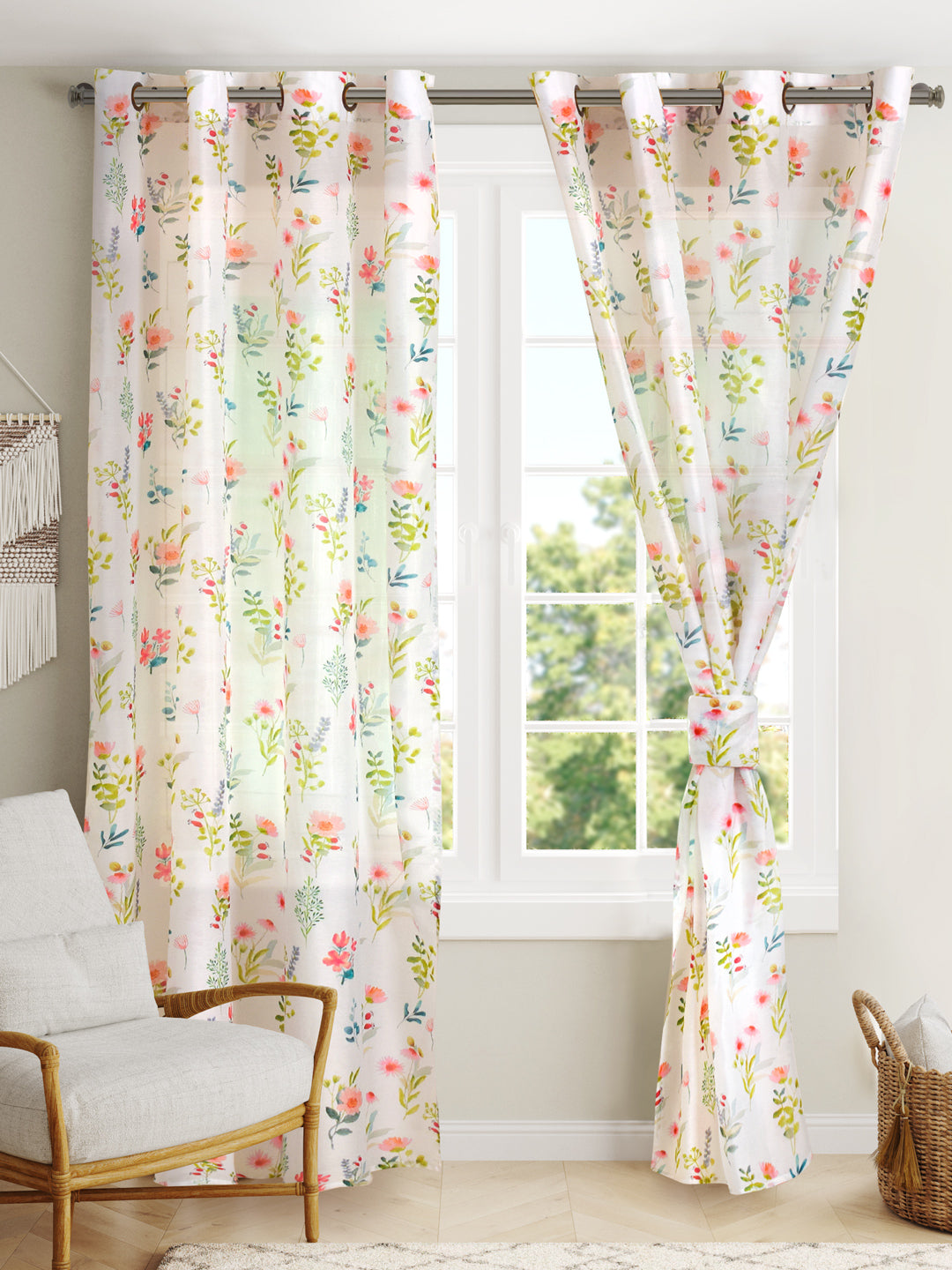 Orchid Printed Curtain / Drapes For Living Room Dining Room Bed Room With 2 Panel Set - Multiple Sized Flowers Exotic Blooms store Floral Artwork