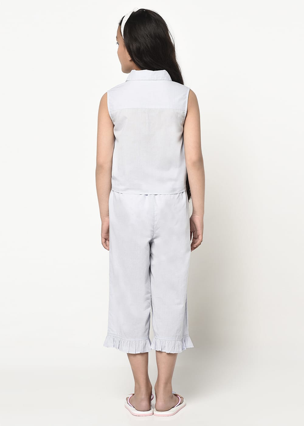 Shoulder Laced Capri Set