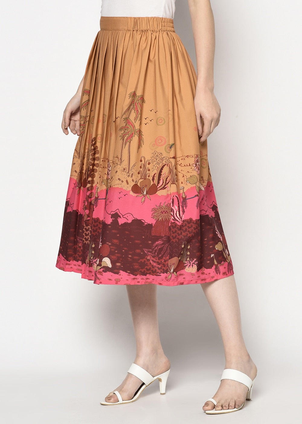 Blanc9 Desert Rose Printed Skirt