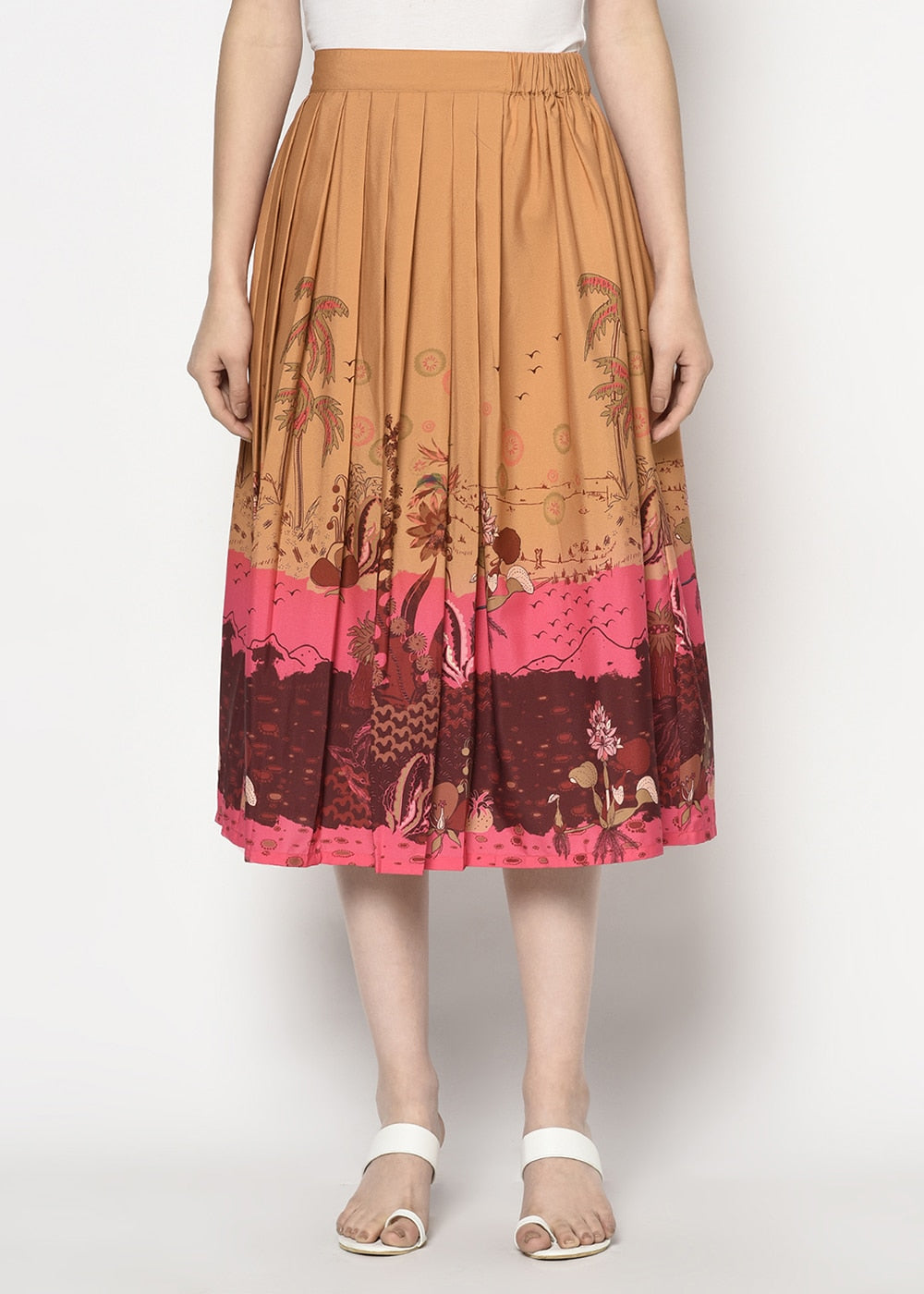 Blanc9 Desert Rose Printed Skirt