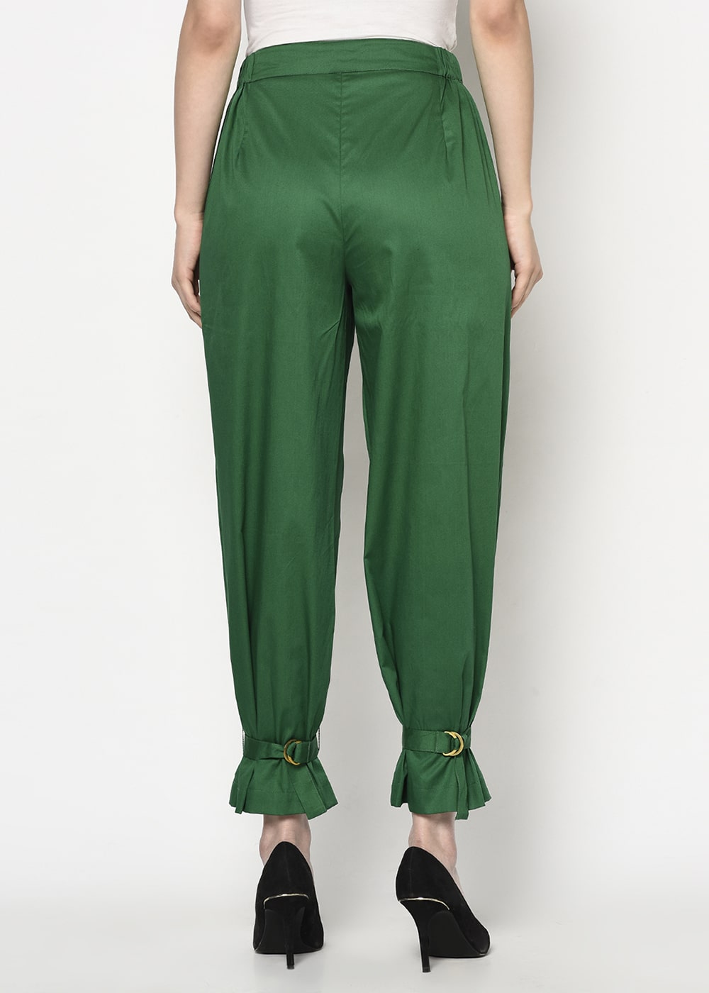 Green Trouser With D-Ring Tie