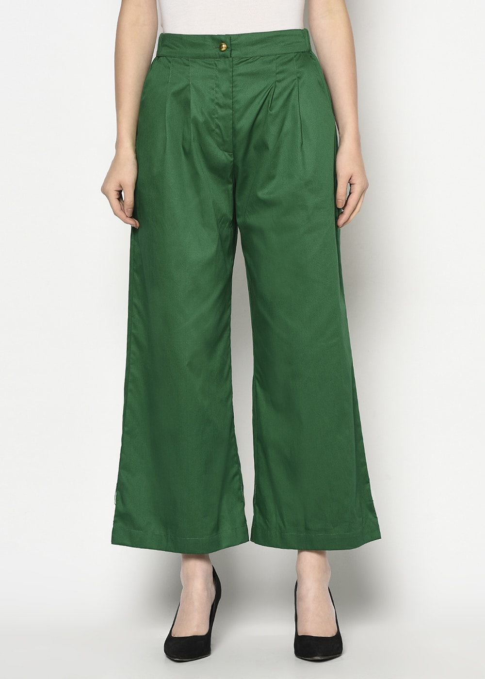Blanc9 Green Trouser With D-Ring Tie