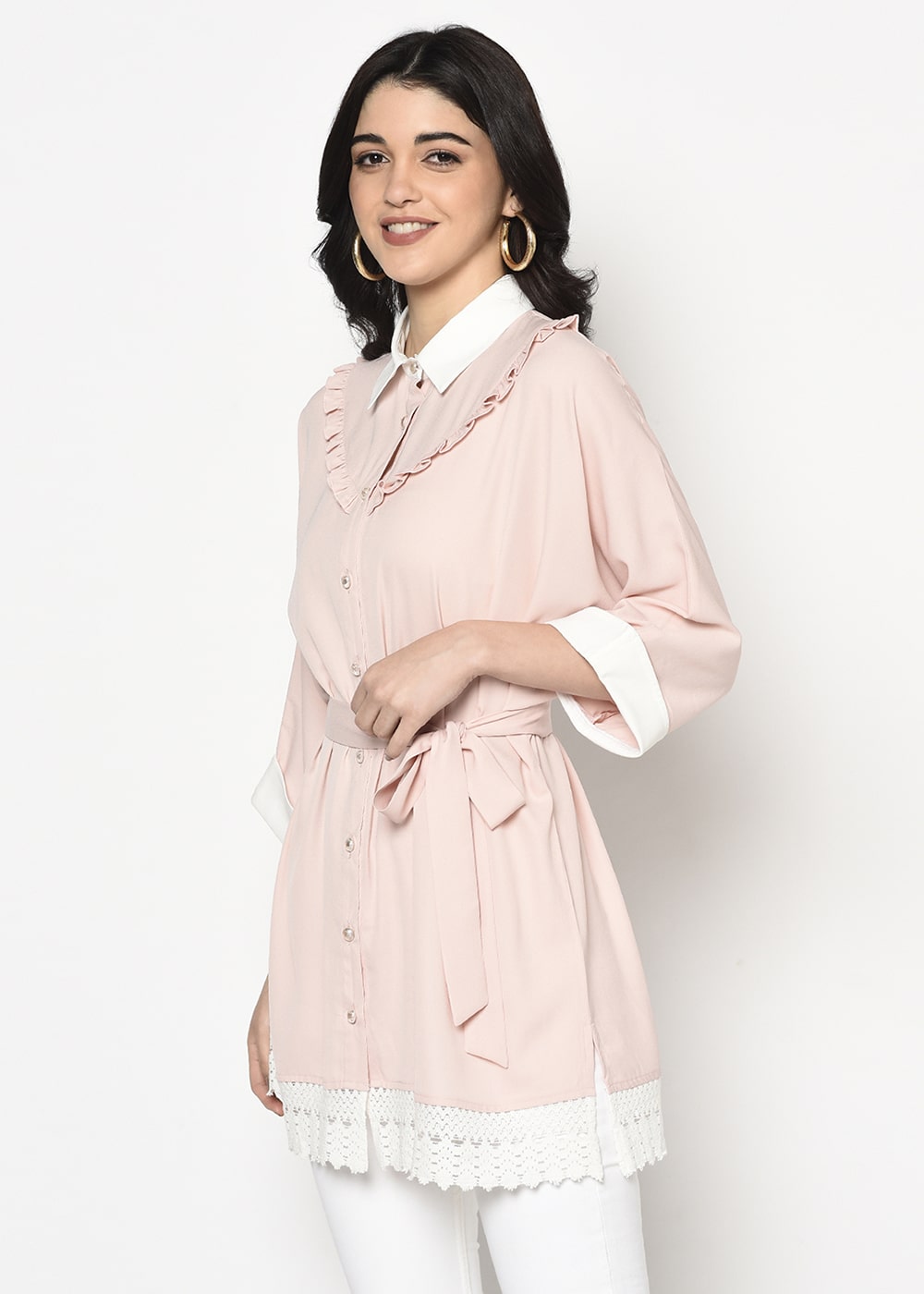 Pink Laced Tunic