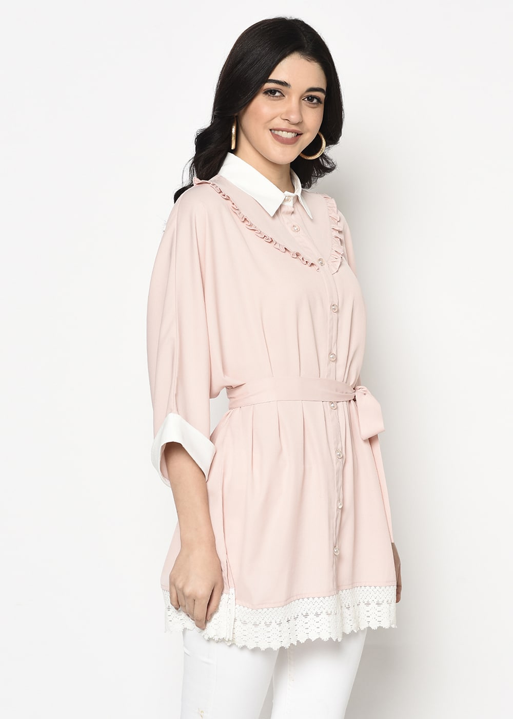Pink Laced Tunic