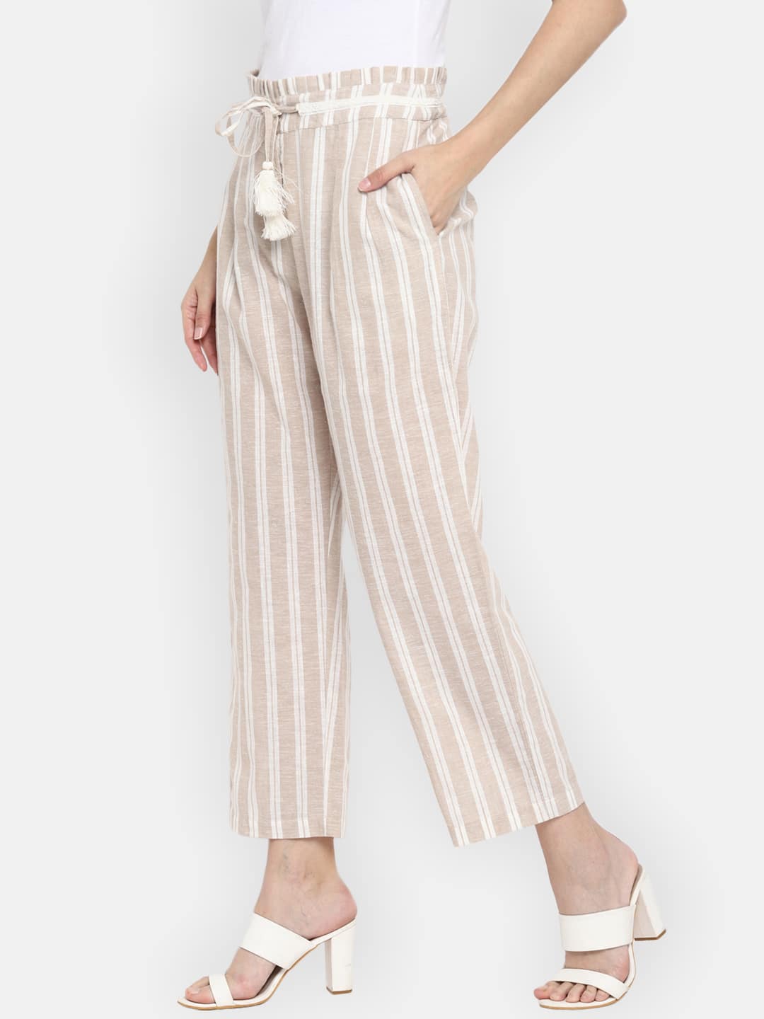 Blanc9 Cotton Linen Formal Trousers