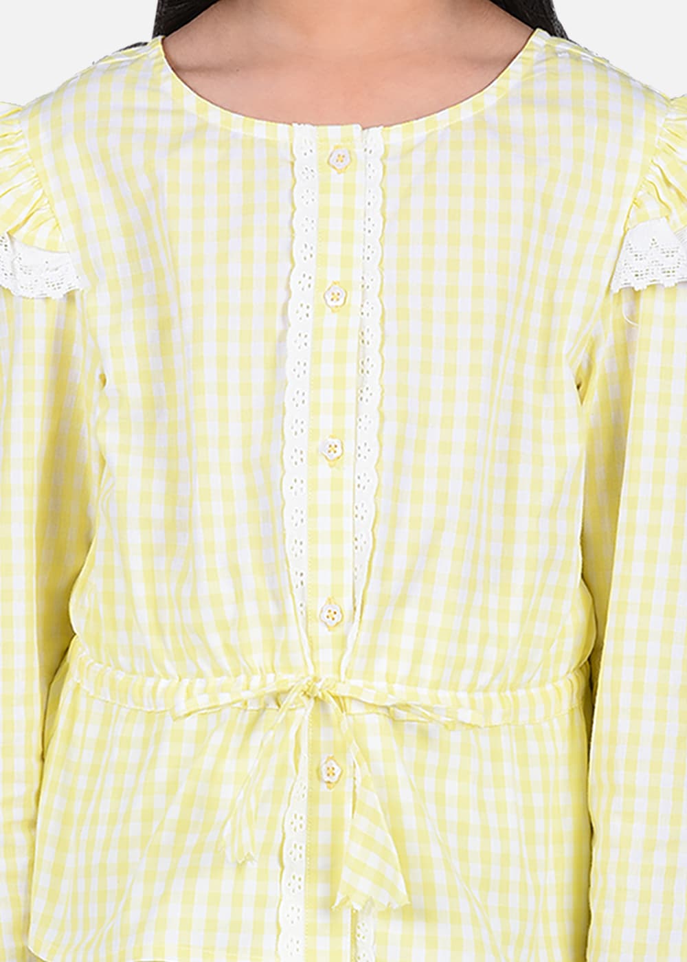 Yellow Shoulder Frill Nightwear