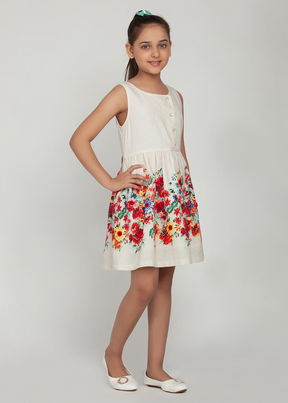 Floral Border Dress